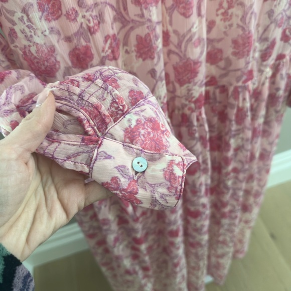 Free People “See It Through” Pink Floral Maxi Dress – Size Small (BNWT) - Picture 11 of 11